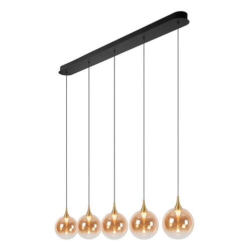 Lucide GISELA - Pendant light - LED Dim. - 5x4W 2700K - With replaceable LED module - Amber - Premium - detail 3